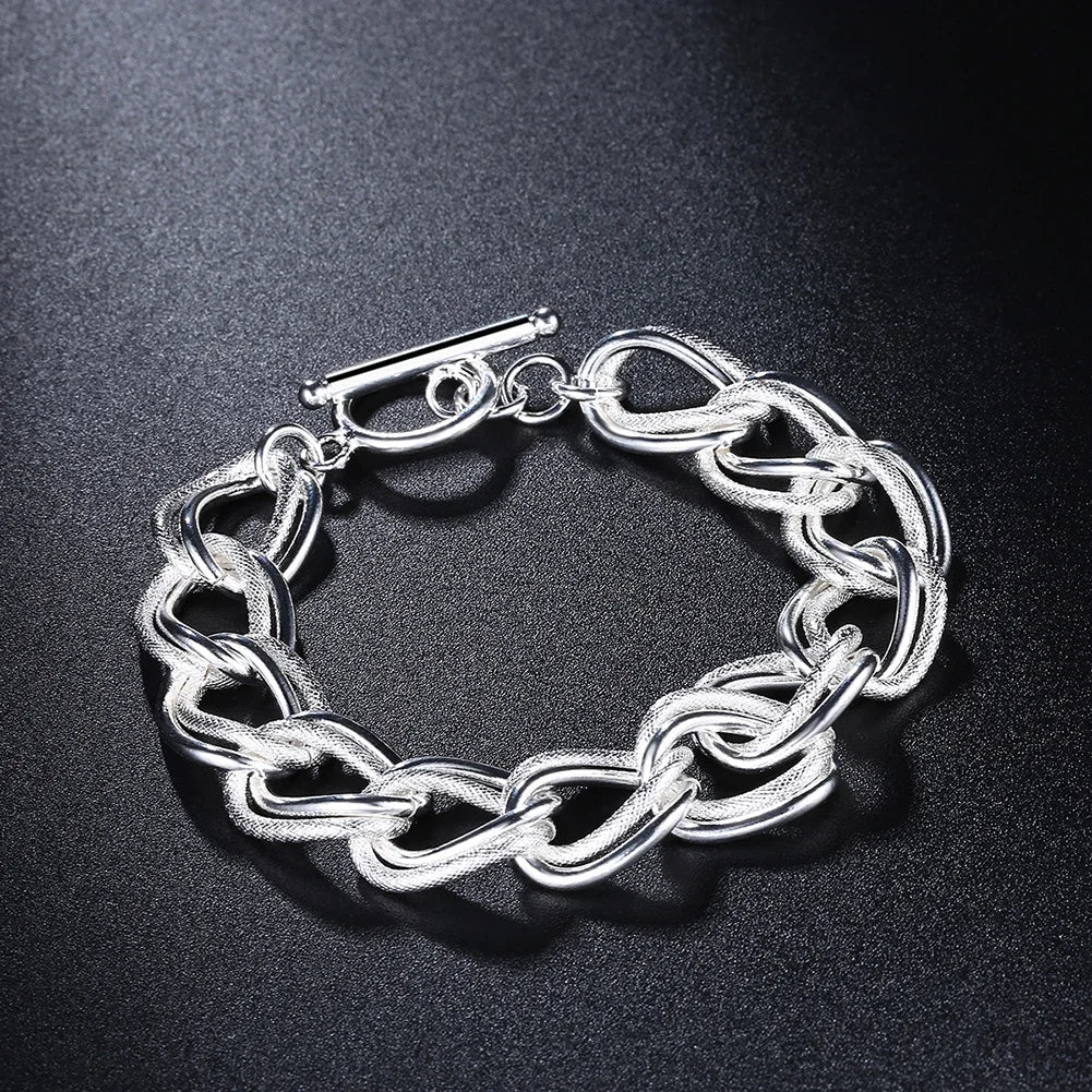 Le Double Torsion – Bracelet couleur Argent