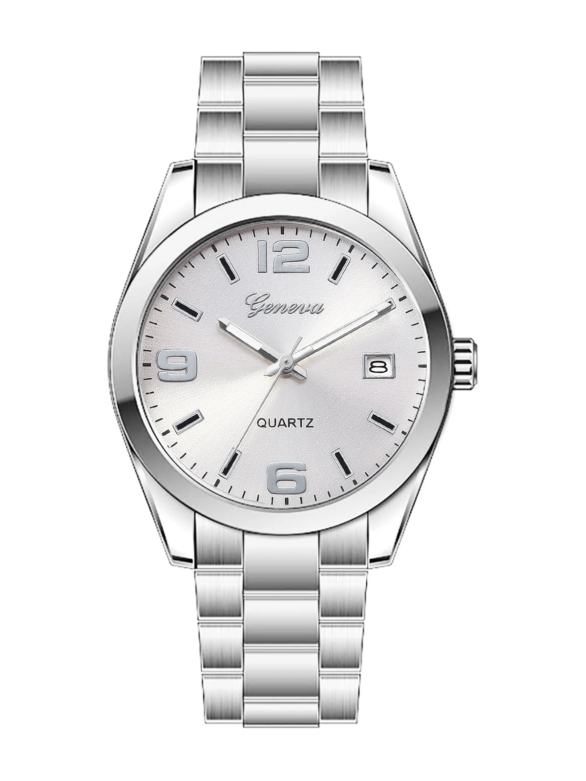 Ladies Quartz Watch Steel Band Design with Calendar Feature Daily Fashion Accessory Birthday Gift without Box
