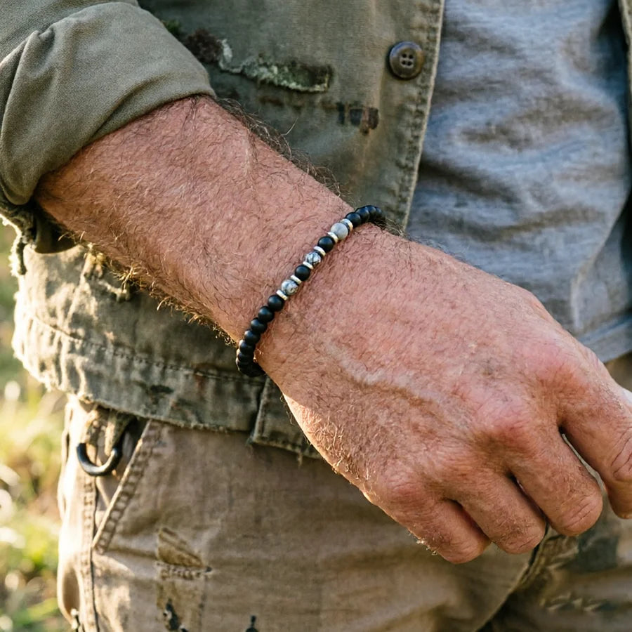 Charm Natural Stone 4mm Beads Bracelet Men Matte Phoenix Tiger Eyes Beaded Healing Elastic Braslet Casual Daily Homme Pulseira
