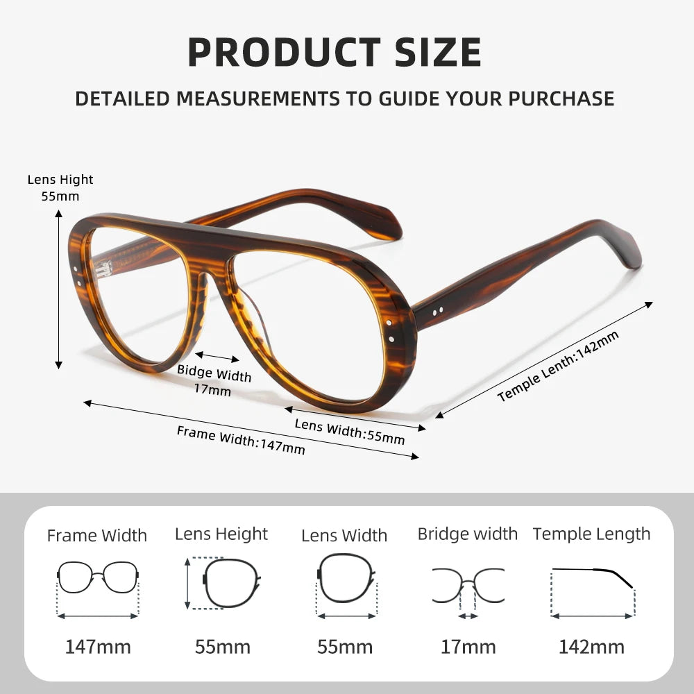 Le Pilote – Lunette Rétro Oversize Acétate