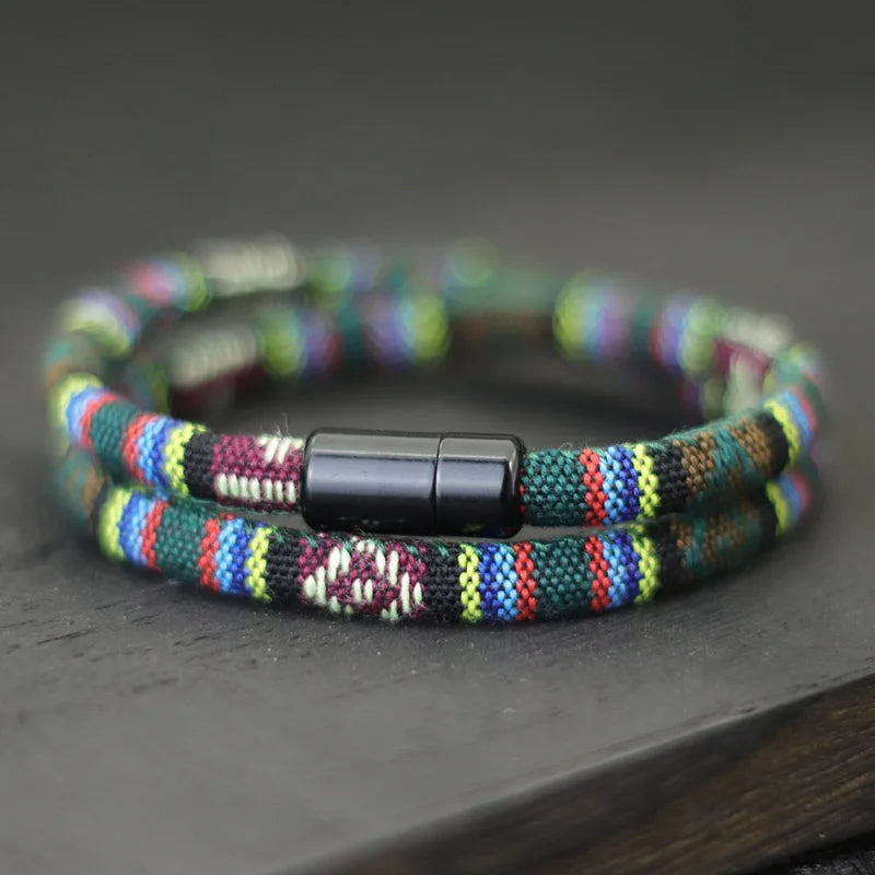 Le Bohème – Bracelet Corde Fermoir Magnétique
