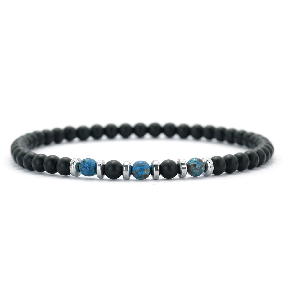 Charm Natural Stone 4mm Beads Bracelet Men Matte Phoenix Tiger Eyes Beaded Healing Elastic Braslet Casual Daily Homme Pulseira