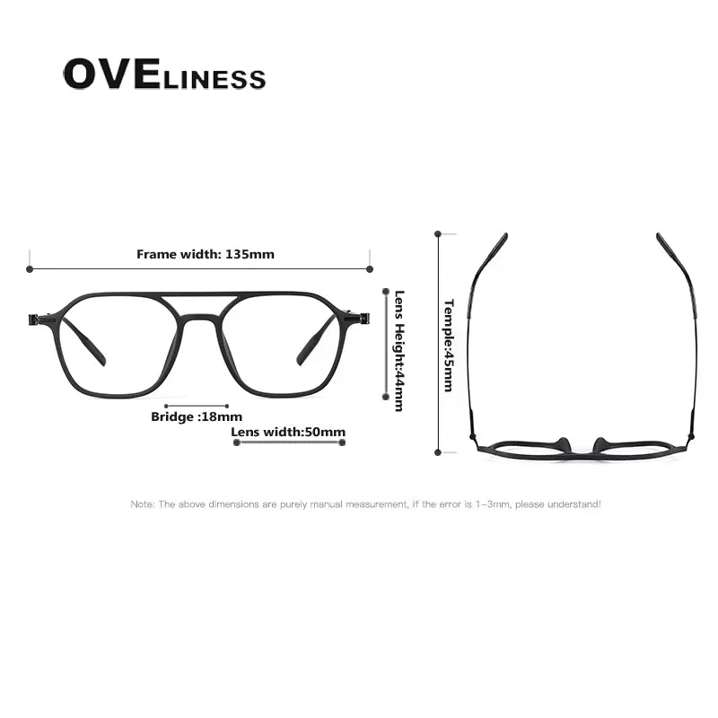 2025 Acetate Titanium Glasses Frame for Men Retro Square Eyeglasses frames Women Vintage full Eyewear spectacles