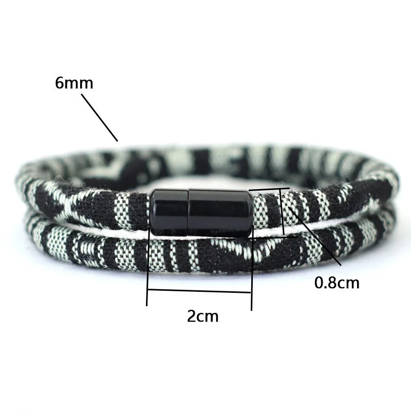 Le Bohème – Bracelet Corde Fermoir Magnétique