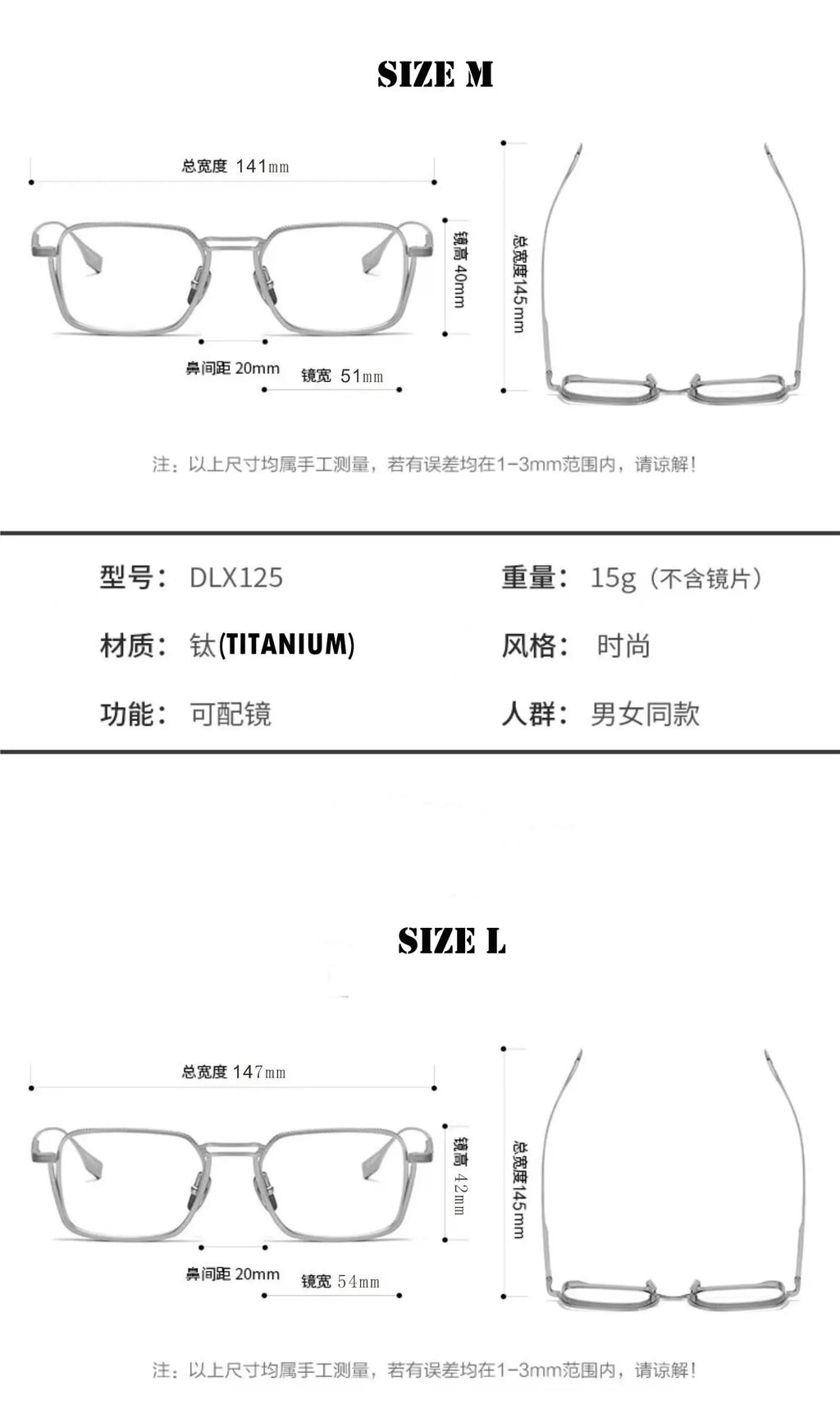 ZIROSAT NEW Optical Glasses DLX125 Titanium Full-rim Frame Prescription Eyeglasses Rx Men Glasses for Male Eyewear