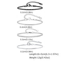 4pcs Men Thin Chain Bracelets,Stainless Steel Twisted Rope Cuban Chain Wristband,Hip Hop Stylish Jewelry Gift