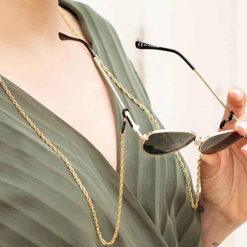 La Chaîne Torsadée – Chaîne à Lunettes Acier Inoxydable 70cm