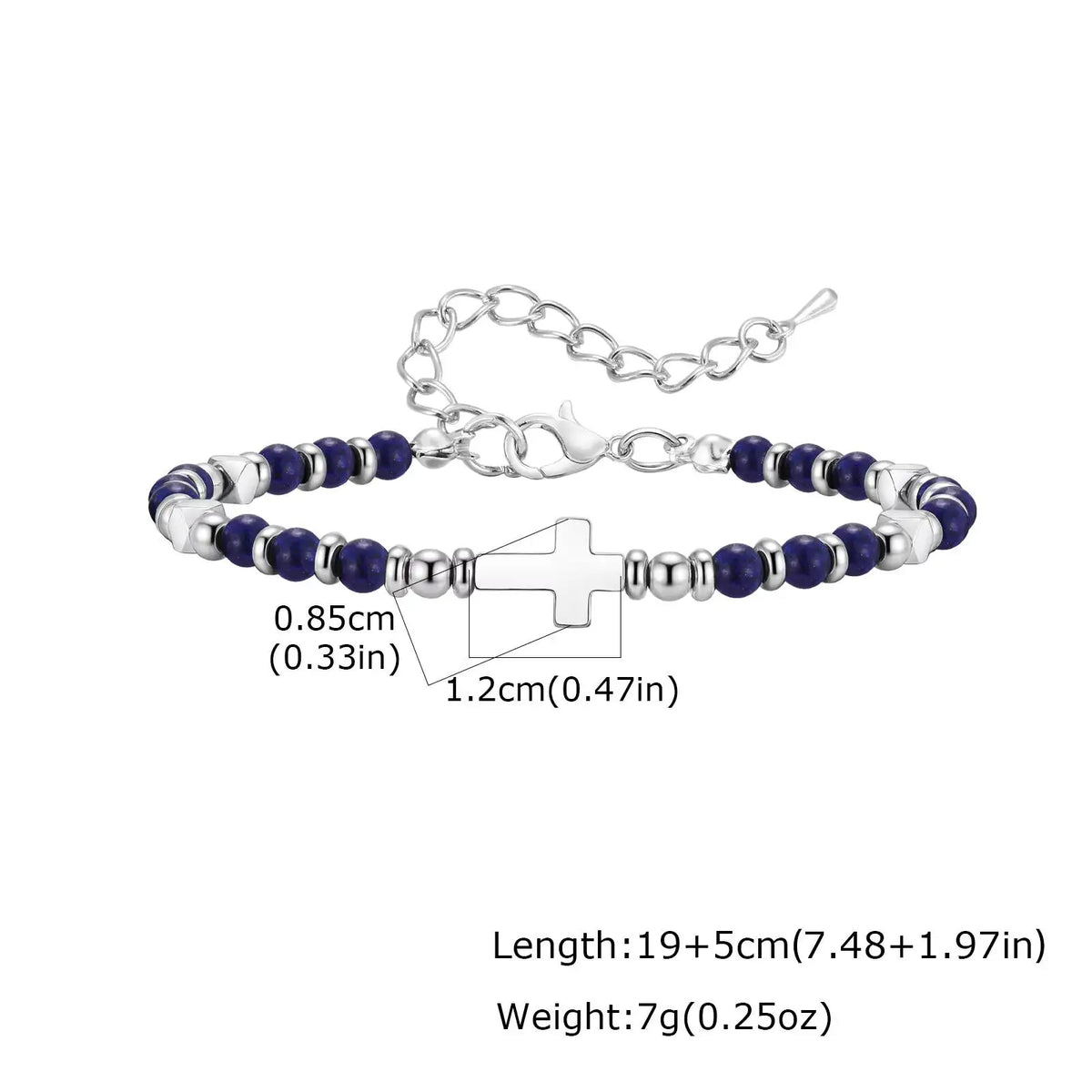 Le Pendantif – Bracelet Croix Pierre Naturelle