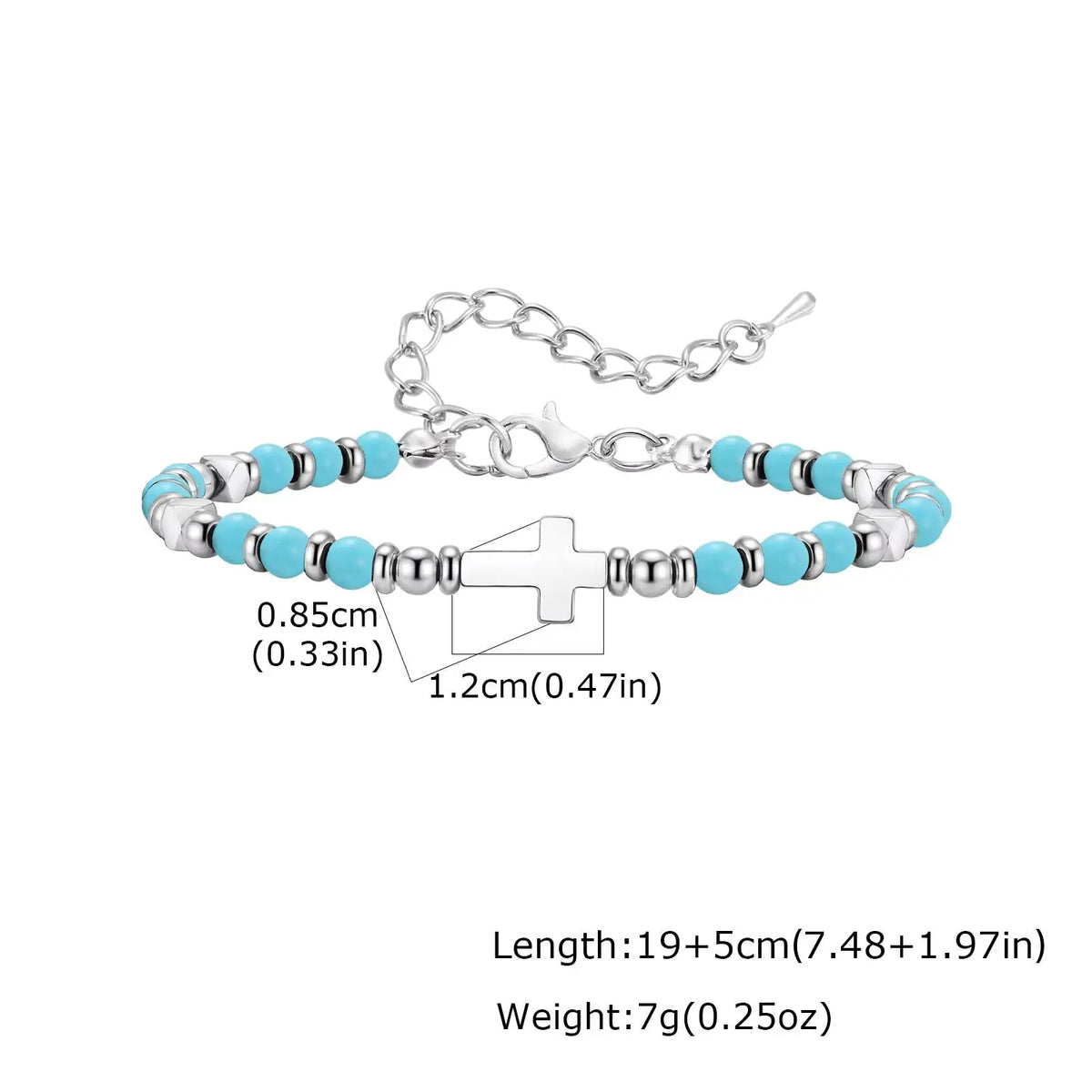 Le Pendantif – Bracelet Croix Pierre Naturelle