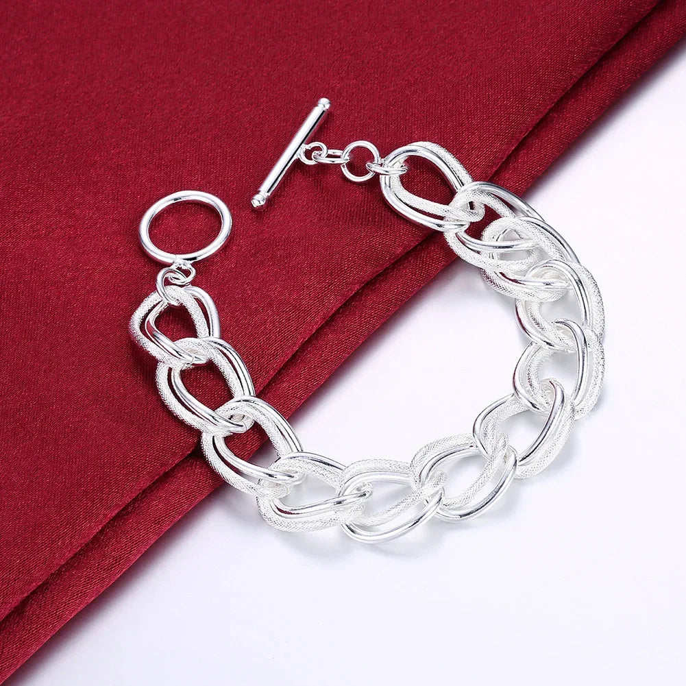 Le Double Torsion – Bracelet couleur Argent