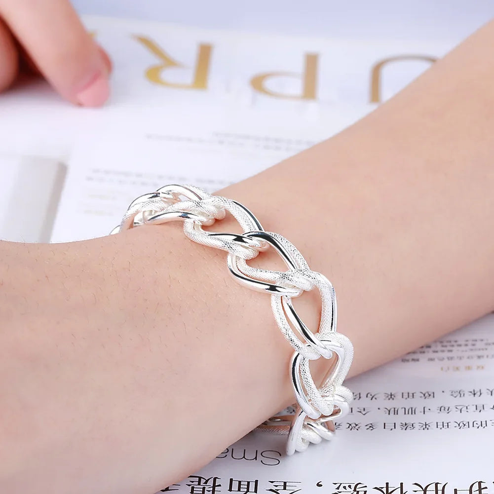 Le Double Torsion – Bracelet couleur Argent
