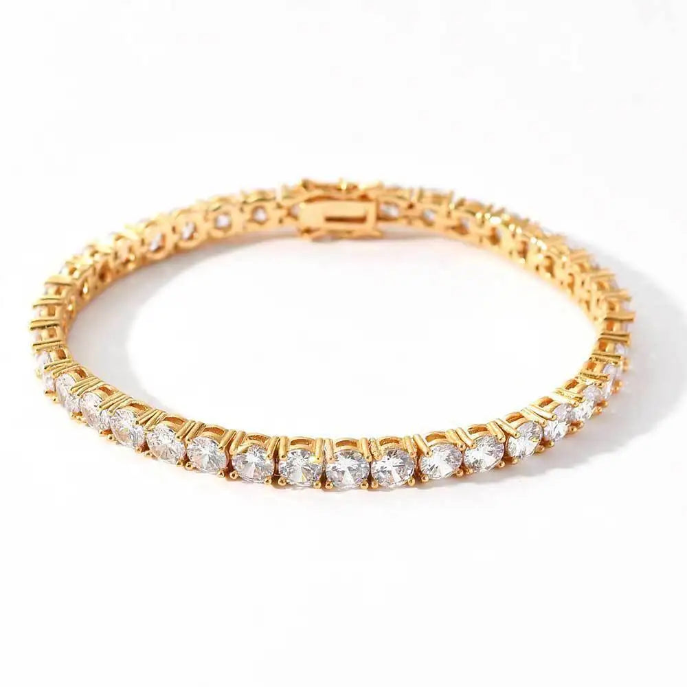 2-3-4-5-6 D VVS1 Moissanite Tennis Bracelet Original s925 Sterling Silver Plated 18k White Gold with GRA Bracelets for Women Man