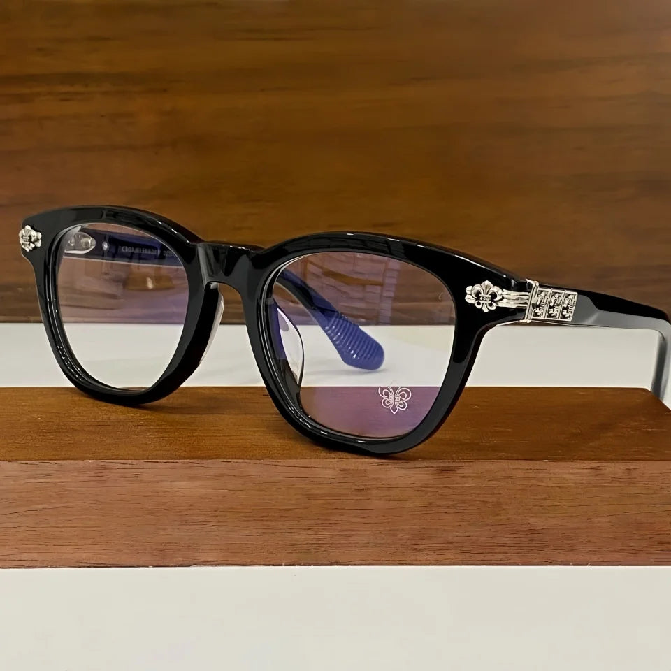 Women's High Quality Circular Acetate Eyeglasses Frame Fashionable and Popular Men's Optical Reading Prescription Myopia Glasses