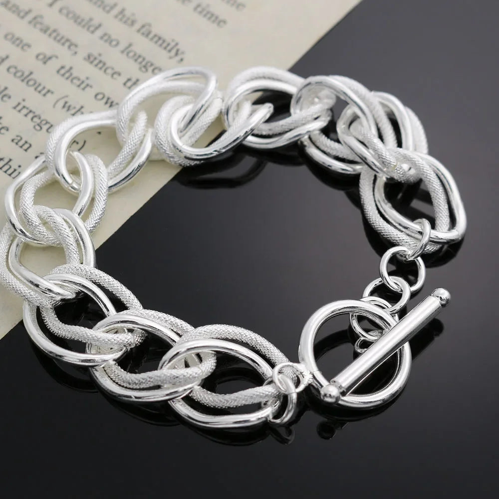 Le Double Torsion – Bracelet couleur Argent