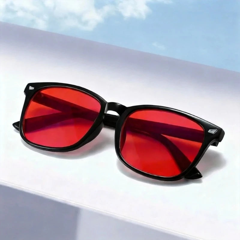 Anti Blue Light Sunglasses Better Sleep Red Lens Bluelight Blocking Glasses for Men Women Anti Eye Strain for Computer Game
