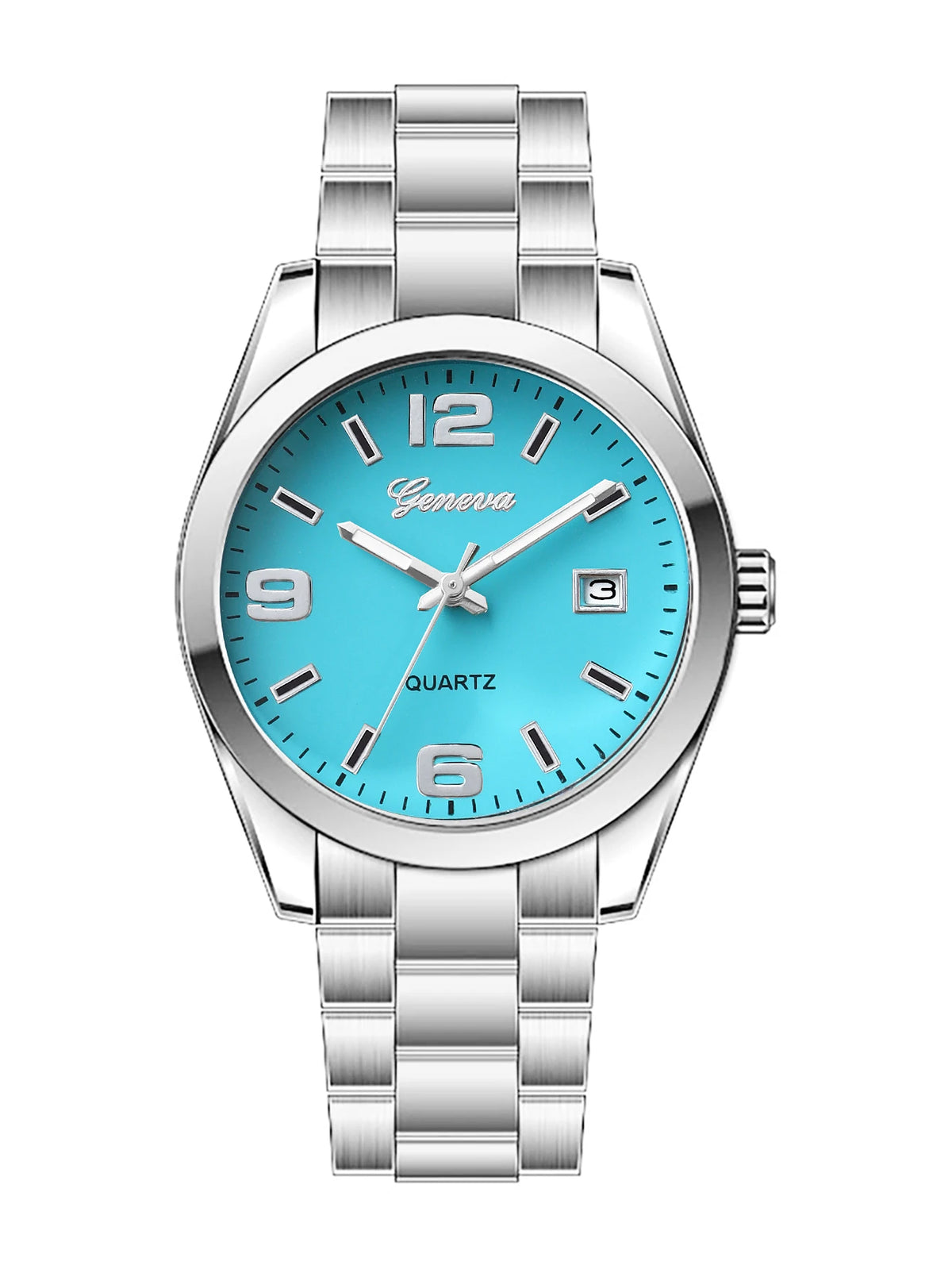 Ladies Quartz Watch Steel Band Design with Calendar Feature Daily Fashion Accessory Birthday Gift without Box