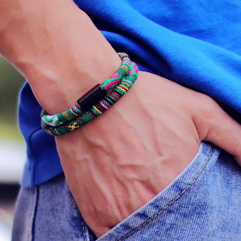 Le Bohème – Bracelet Corde Fermoir Magnétique