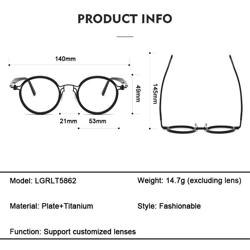 Le Milano – Lunette Ronde Titane Luxe