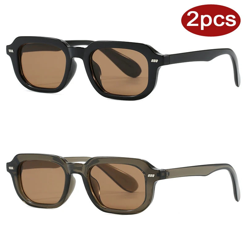 Le Duo – Lunette de Soleil Petite Monture Rétro (Lot de 2)