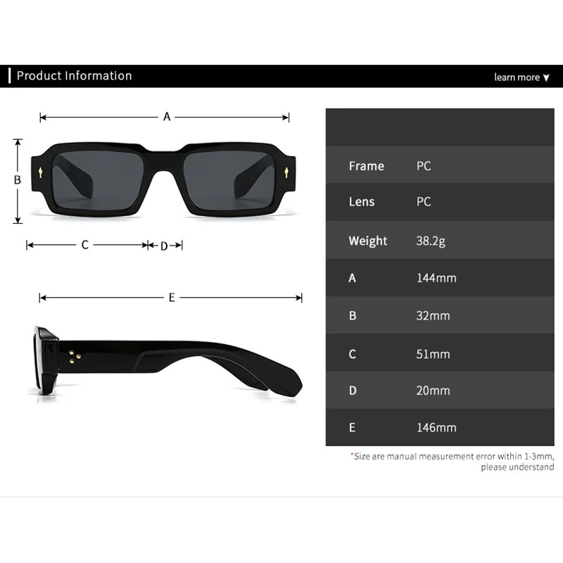 La Riveteuse – Lunette de Soleil Punk Carrée