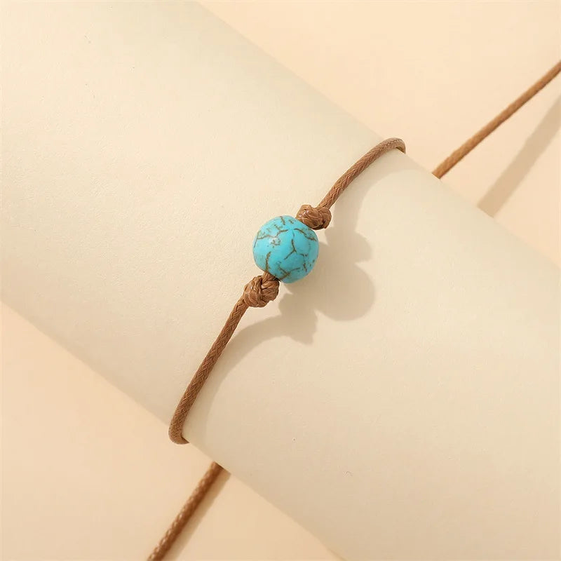 La Tortue – Bracelet Perles Riz Turquoise