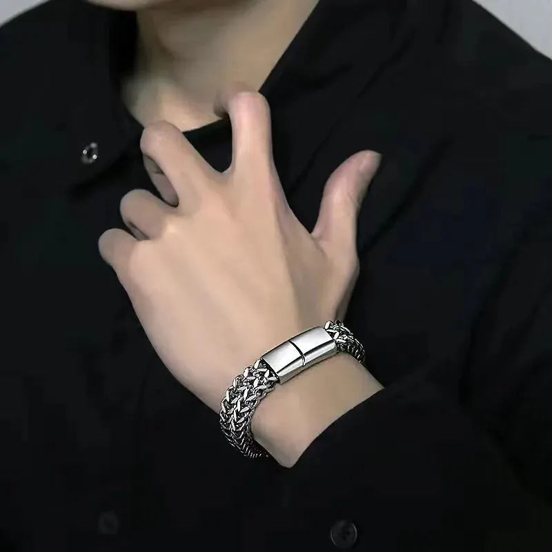 Le Bracelet Tressé – Bracelet Acier Inoxydable Magnétique