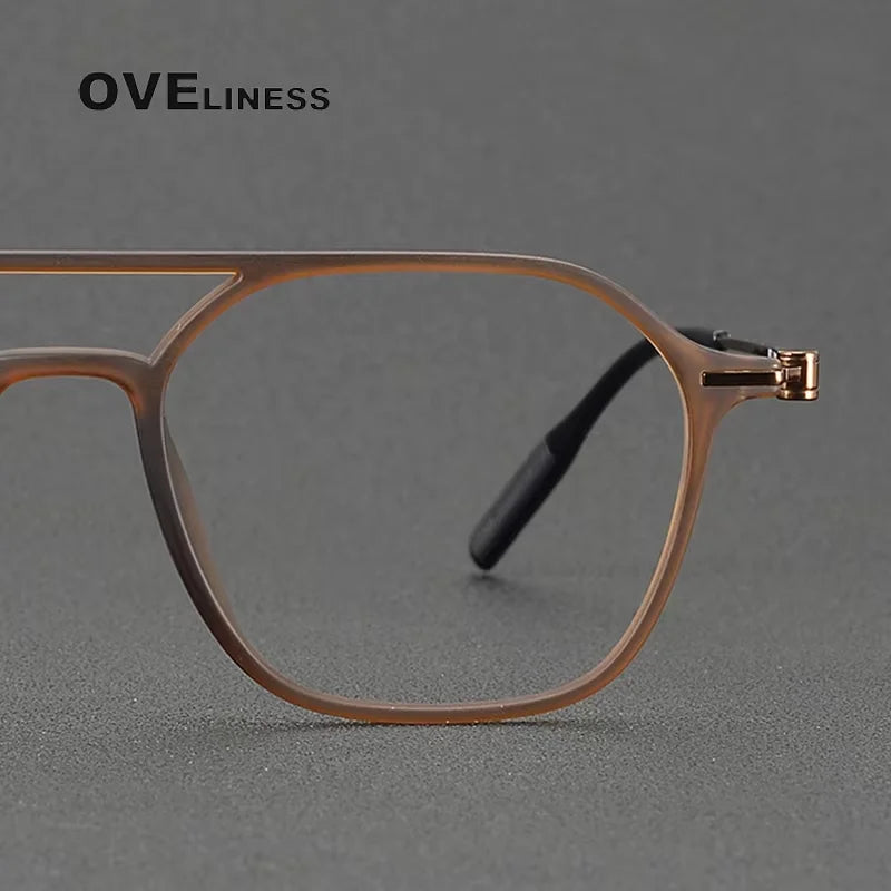 2025 Acetate Titanium Glasses Frame for Men Retro Square Eyeglasses frames Women Vintage full Eyewear spectacles