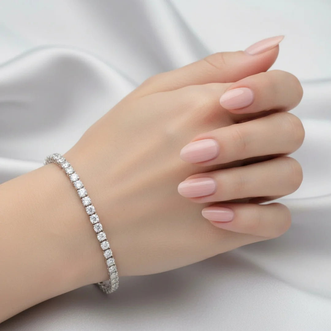 2-3-4-5-6 D VVS1 Moissanite Tennis Bracelet Original s925 Sterling Silver Plated 18k White Gold with GRA Bracelets for Women Man
